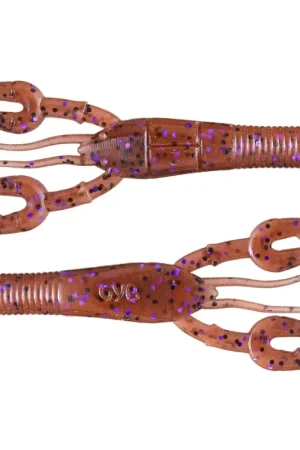 GARY YAMAMOTO FAT BABY CRAW 3.75" CINNAMON BROWN / BLACK & PURPLE FLAKE Envío Inmediato