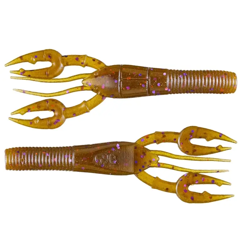 Favorito De Clientes GARY YAMAMOTO FAT BABY CRAW 3.75" GREEN PUMPKIN / PURPLE & COPPER FLAKE