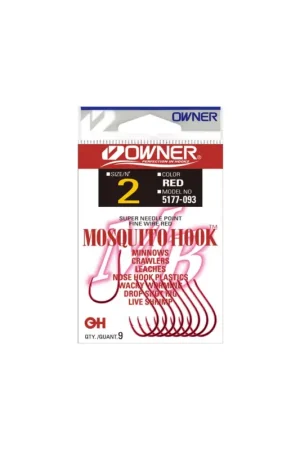 Anzuelo Owner Mosquito Bait Hook 5177 Rojo Última Oportunidad