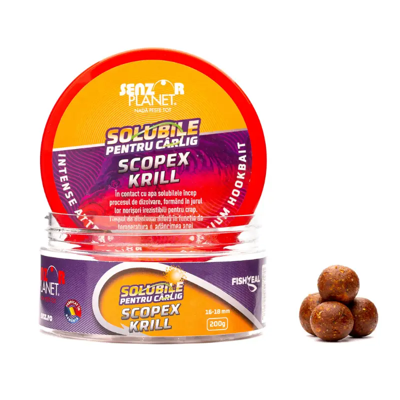 Senzor Planet Hookbait Scopex Krill Boilies Selectos Solubles 16-18mm Barato