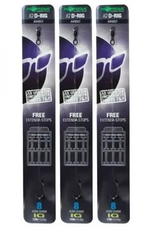 Anzuelos montados Korda IQ D-Rig 4 Promoción