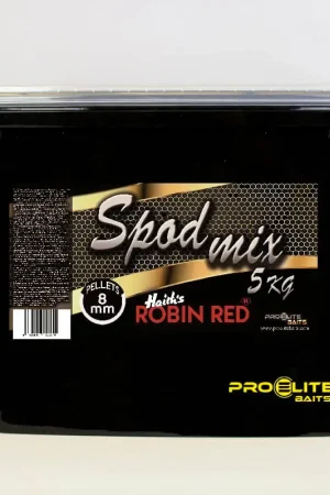 Cubo Pellets Spod Mix Pro Elite Baits Gold Robin Red 8 mm 5 kg Promoción