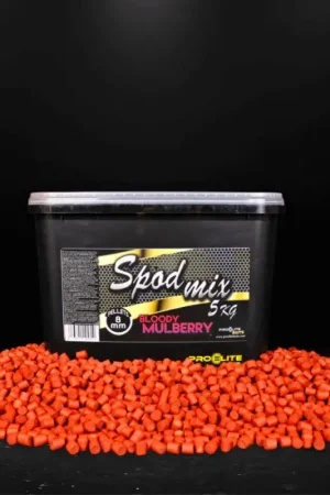 Gran Oferta Cubo Pellets Spod Mix Pro Elite Baits Gold Bloody Mulberry 8 mm 5 kg