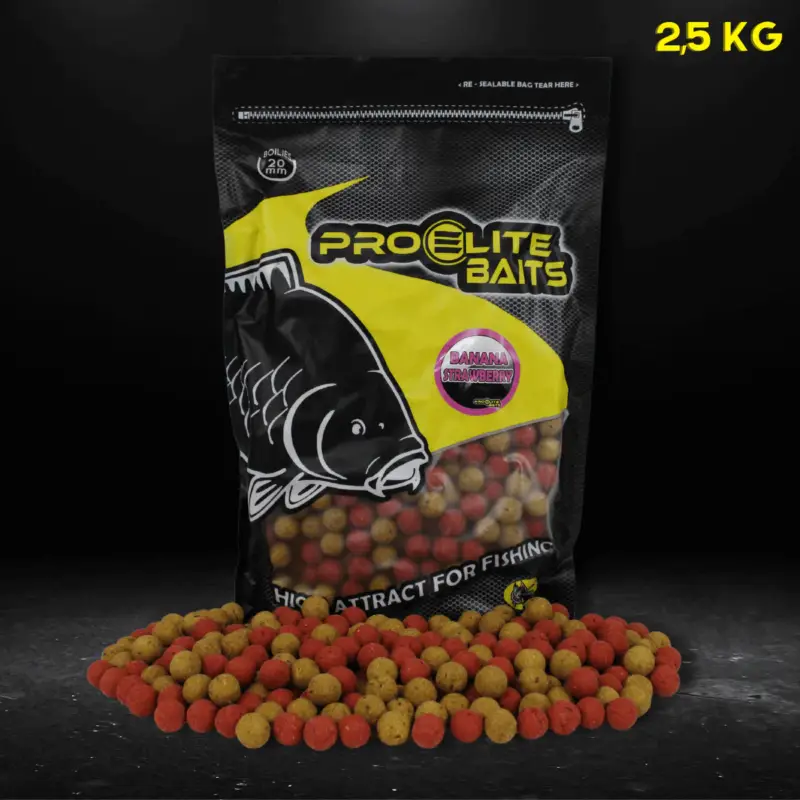 Boilies Pro Elite Baits Banana Strawberry 20 mm 2,5 Kg Rebajas