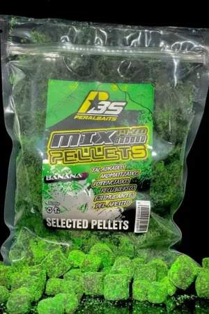 Promoción Mix Pellets Peralbaits Banana Fresa 14-20 mm
