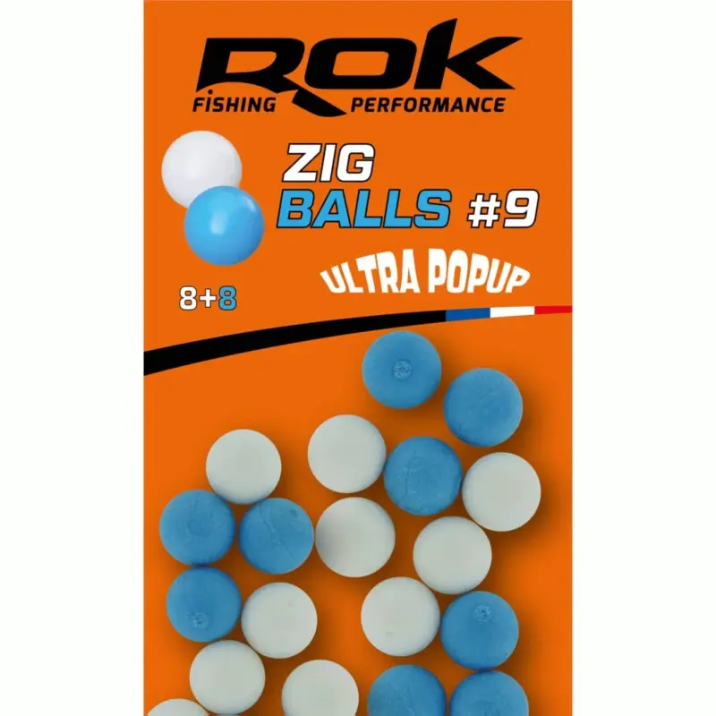 Directo De Fábrica Boilie flotante Rok Fishing Zig Ball Blanco/Azul 9
