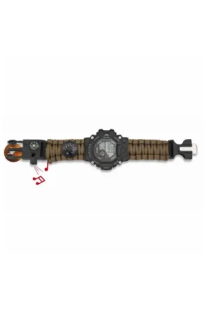 Oferta Limitada Reloj Digital Paracord Barbaric+accesorios Coyote
