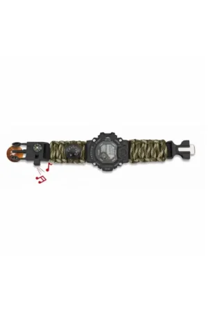 Reloj Digital Paracord Barbaric+accesorios Camo Descuento