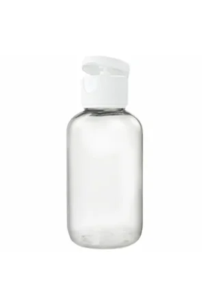 Marca Reconocida Botella PET transparente 60ml c/tapón Flip top