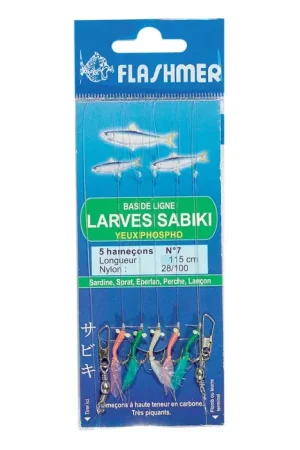 Entrega Rápida Abajo Flashmer Larvas de Sabiki 5 Hamecons